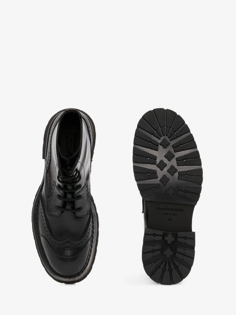 Men's Punk Worker Boot in Black - 4