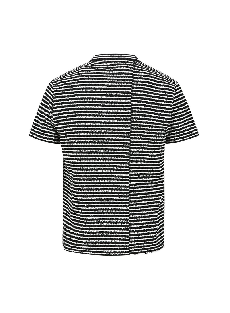 Andersson Bell Heart Message Stripe Crew Neck Knit Top outlook