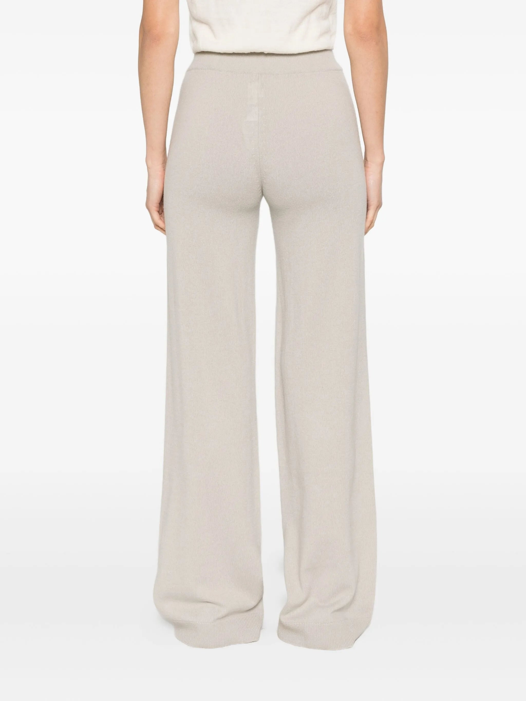 Allude Elasticated-waistband Wool-blend Trousers - 4