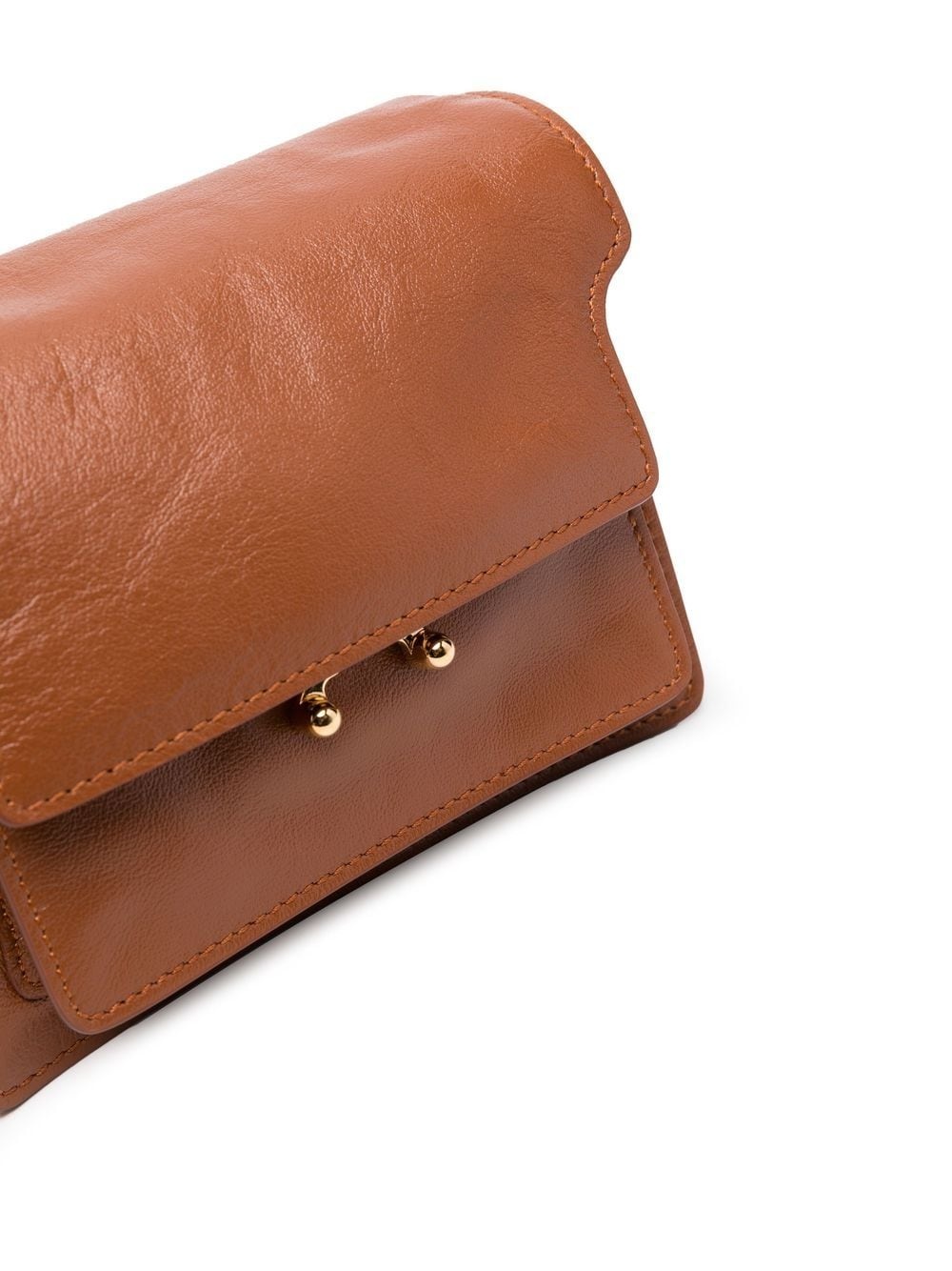 Trunk leather satchel bag - 5