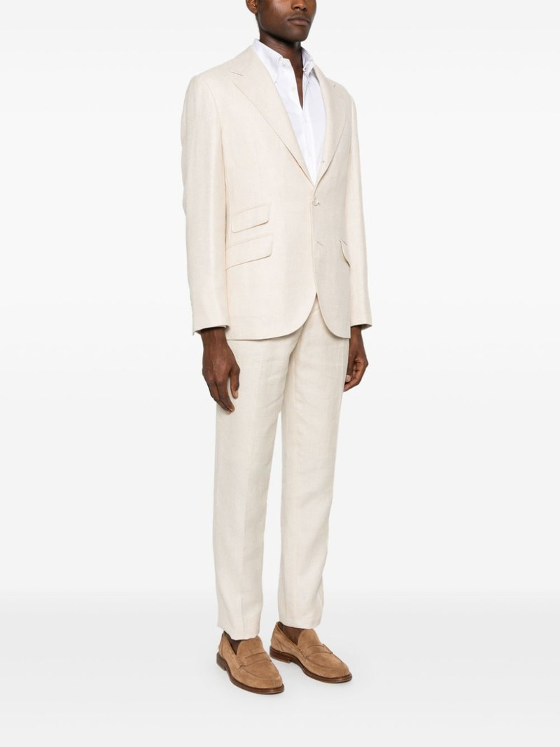 single-breasted linen-blend suit 3