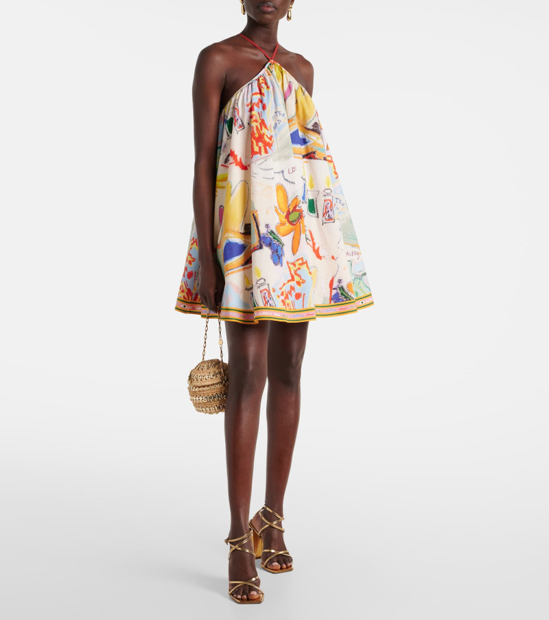 ALÉMAIS La Charrasca printed cotton minidress outlook