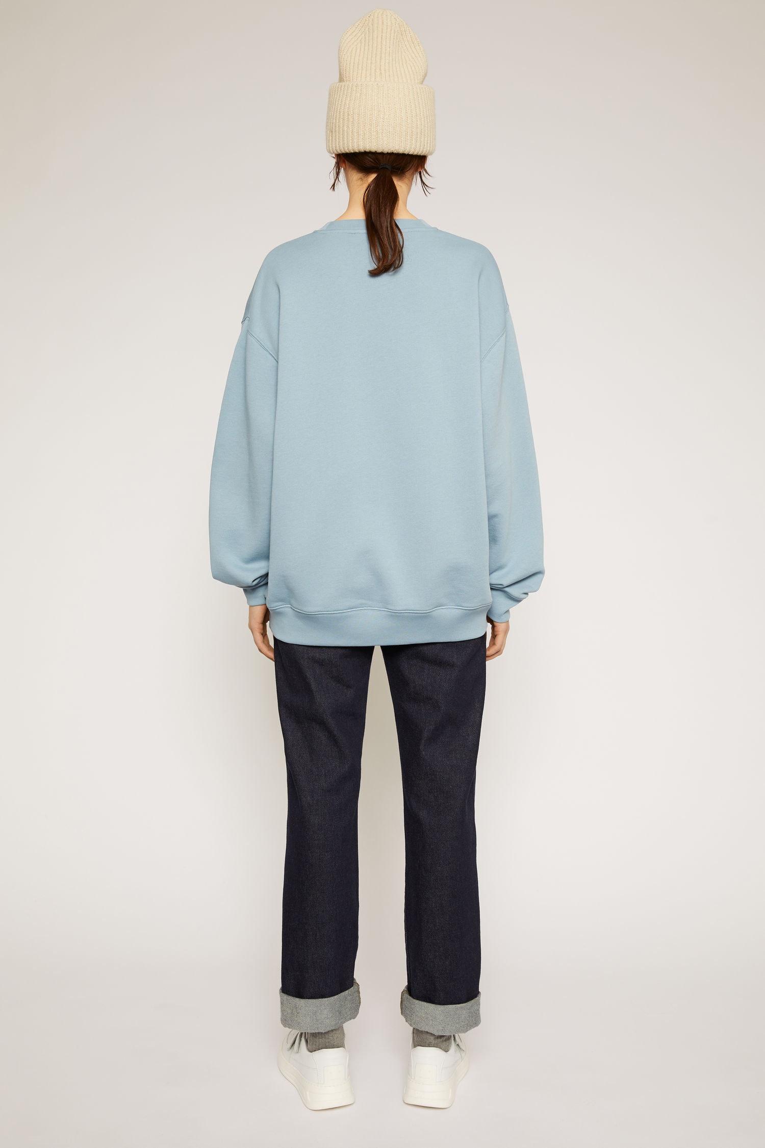 Logo patch sweatshirt mineral blue - 5