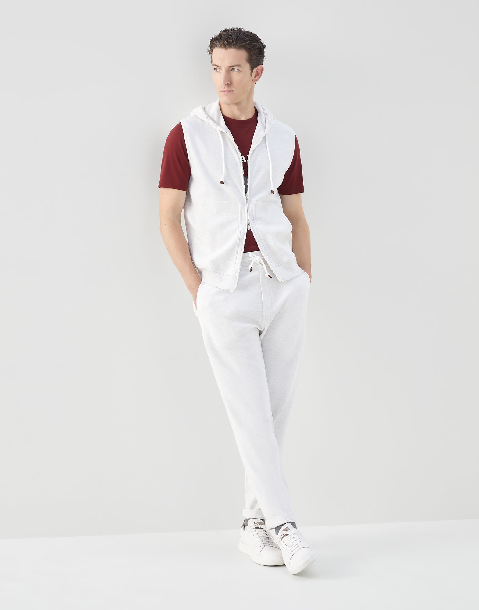 Techno cotton French terry trousers - 4