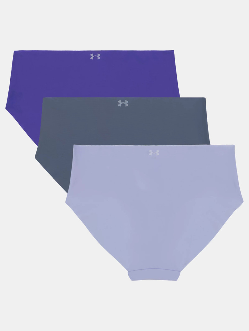 Under Armour Women's UA Essential Stretch 3-Pack Printed No Show Hipster outlook