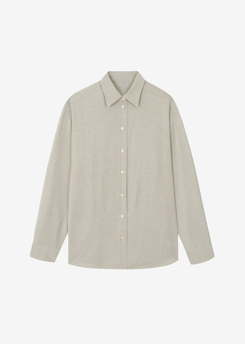 Gelso Shirt - Light Taupe Melange 12