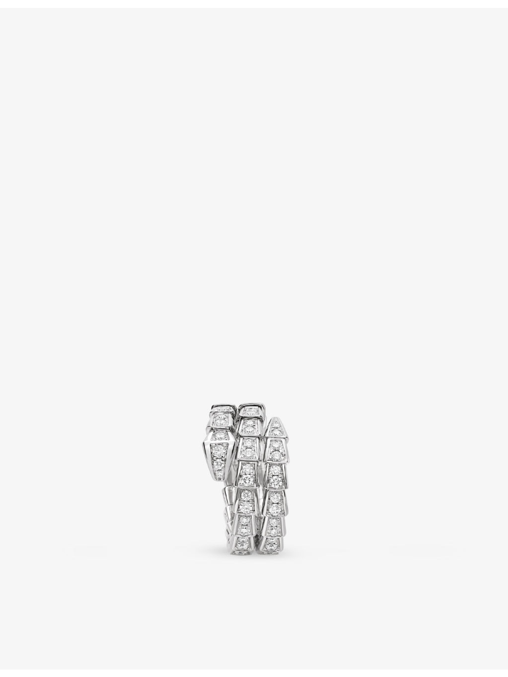 Serpenti Viper 18ct white-gold and 1.22ct brilliant-cut diamond ring - 3