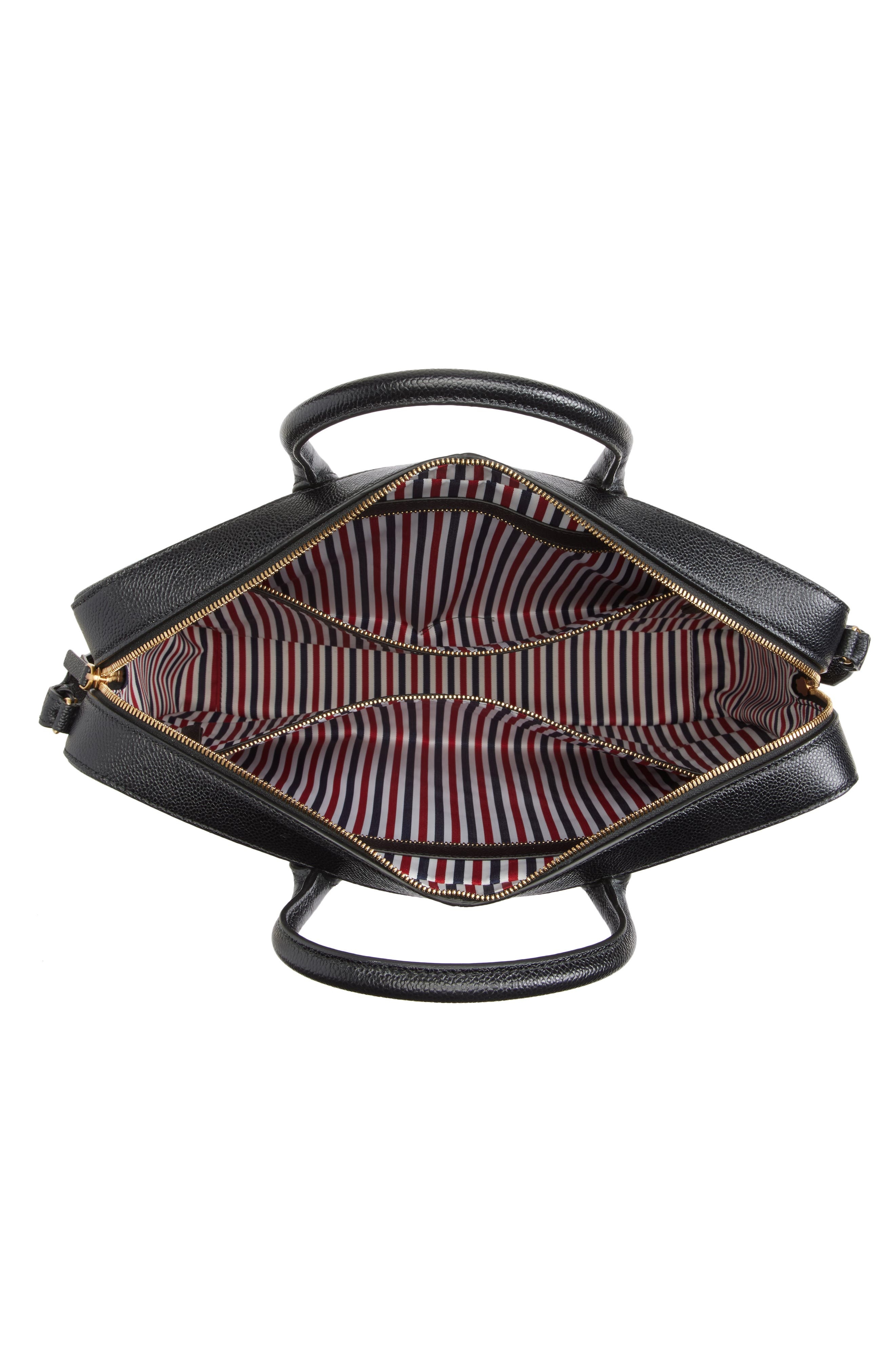 Thom Browne Pebbled Leather Business Bag in Black at Nordstrom - 5
