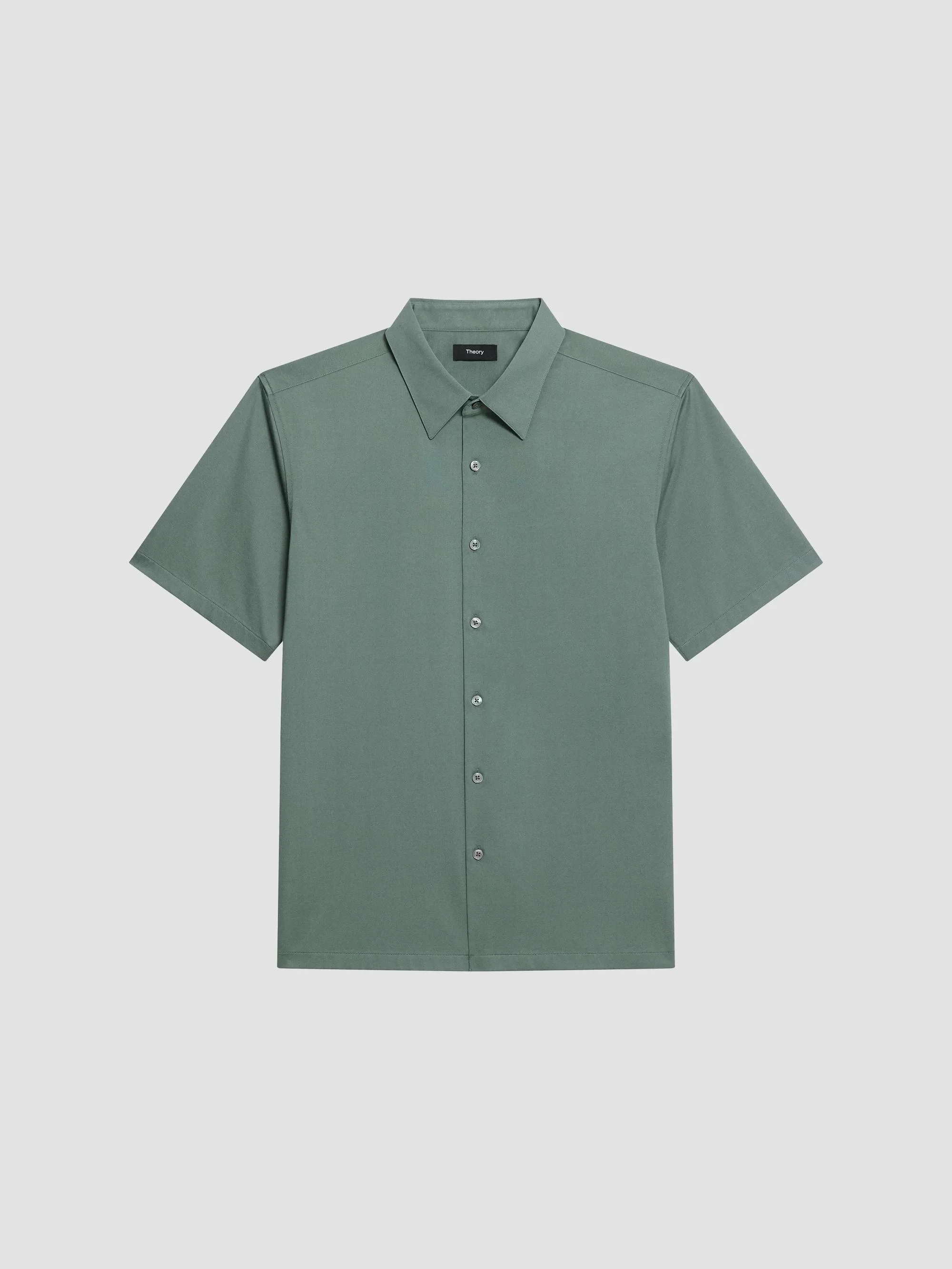 Men's Irving Cotton Short-Sleeve Shirt - Light Pine Grove - 1