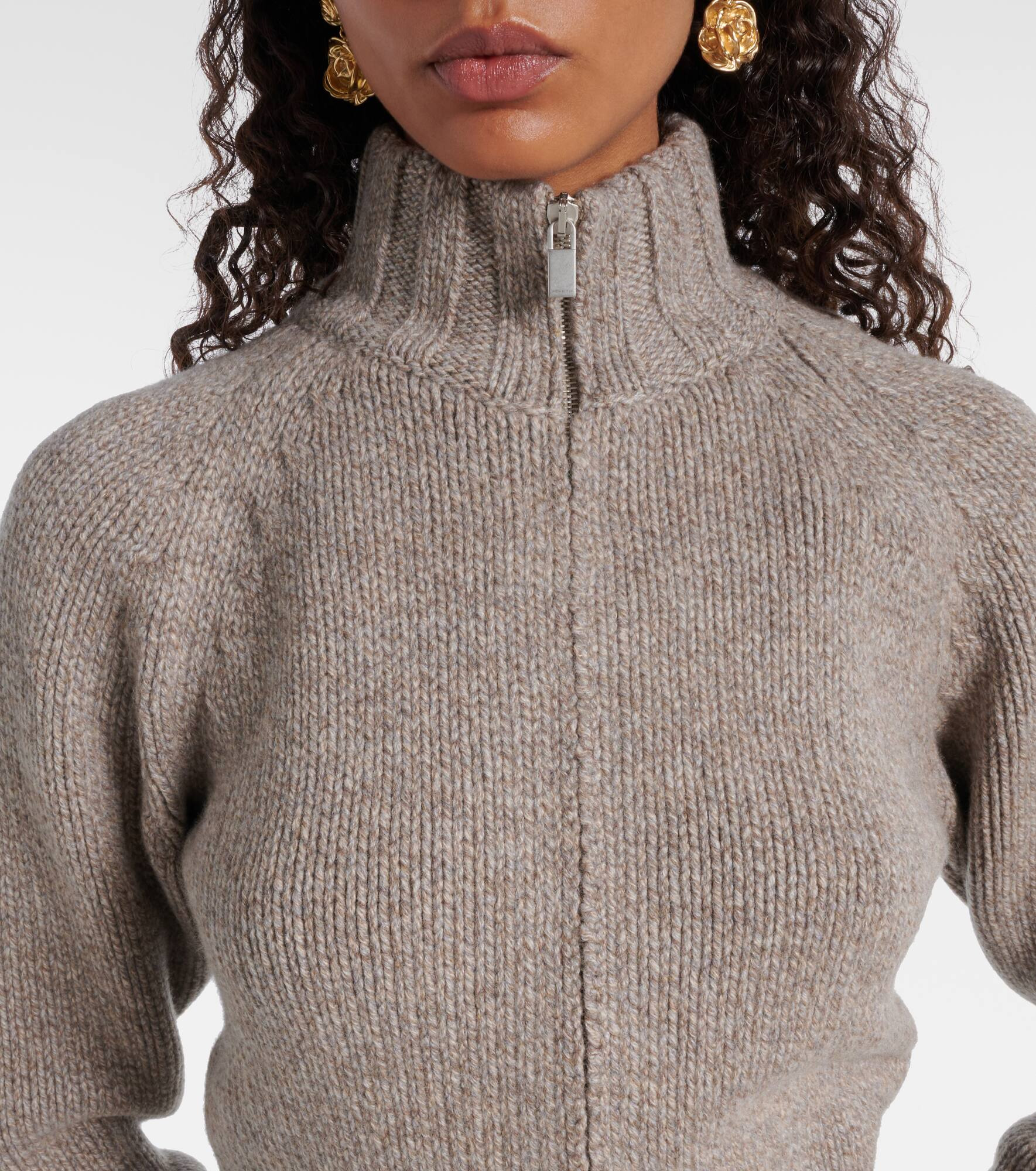 Zip-up cashmere sweater - 4