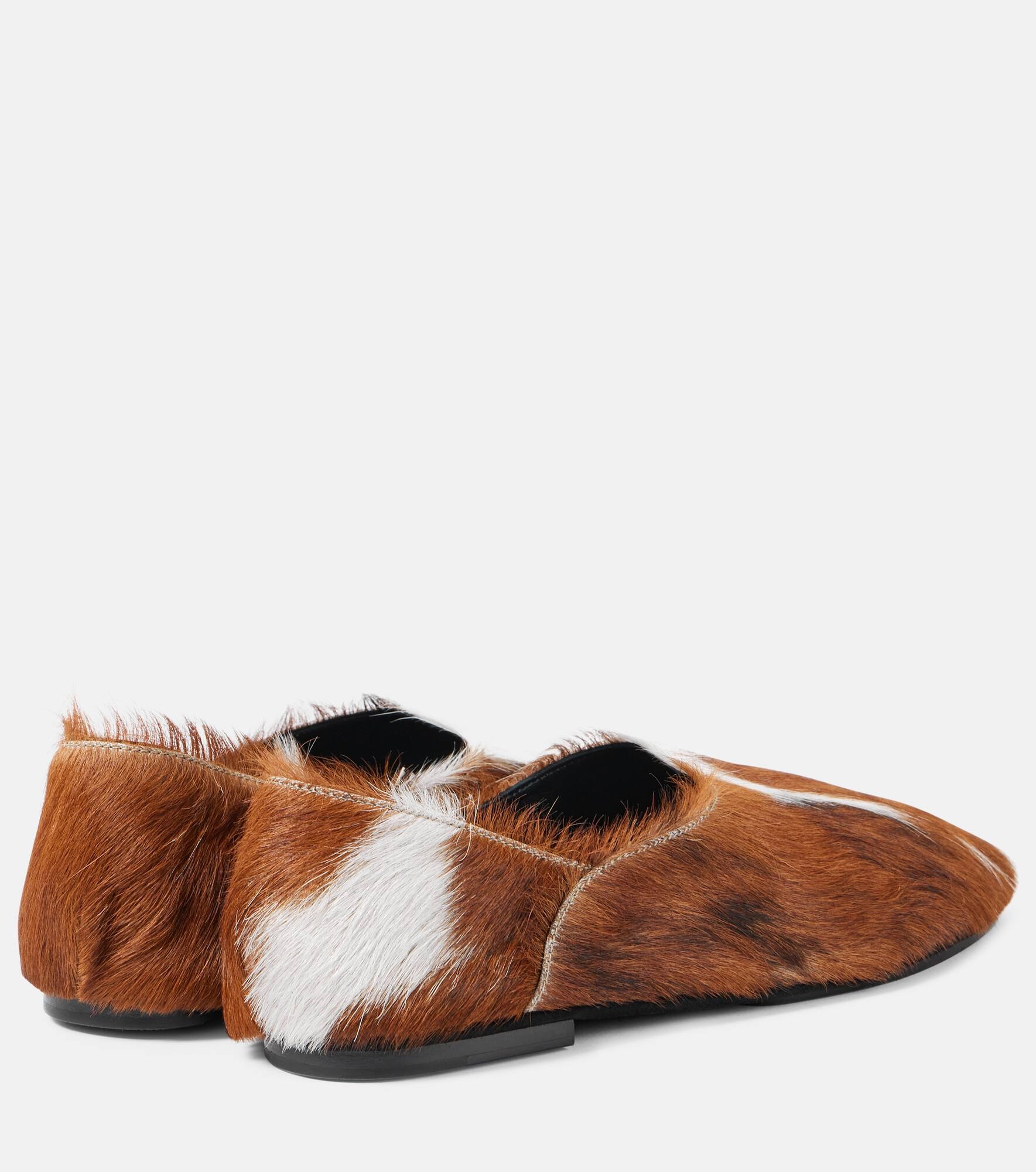 Calf hair slip-on shoes - 2