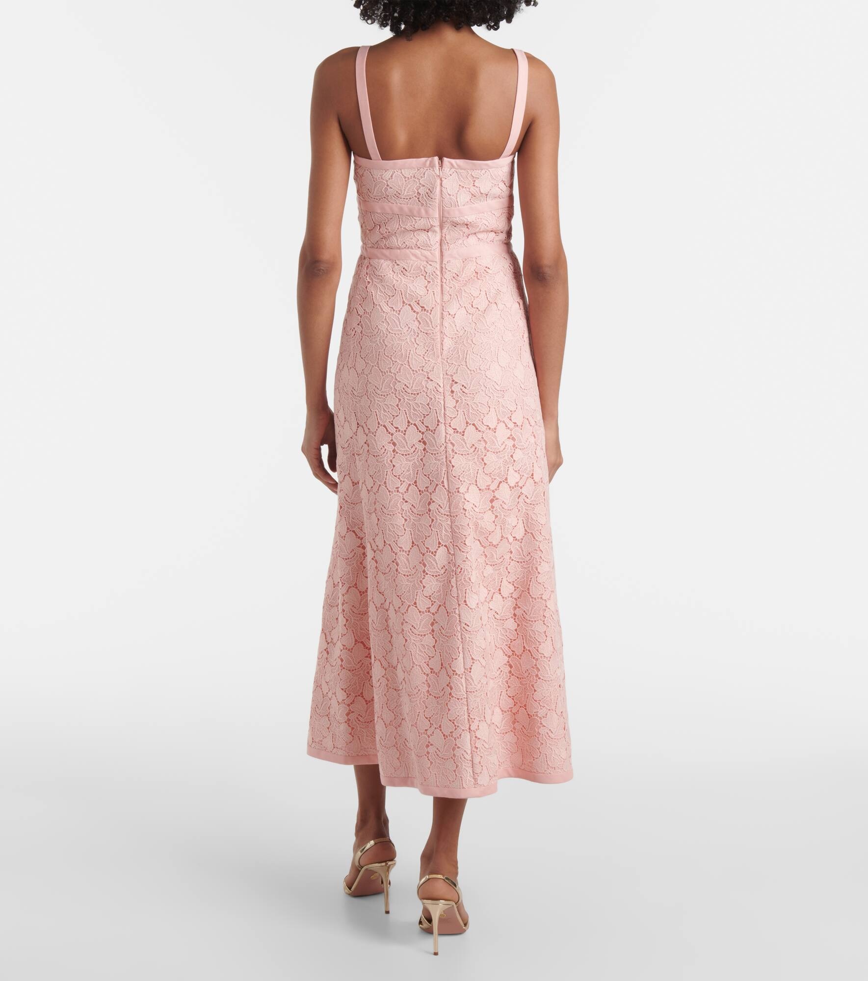Bow-detail macramé midi dress - 3