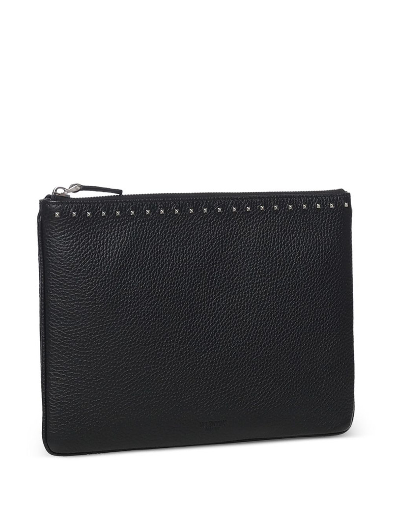 Valentino studded zip clutch bag outlook