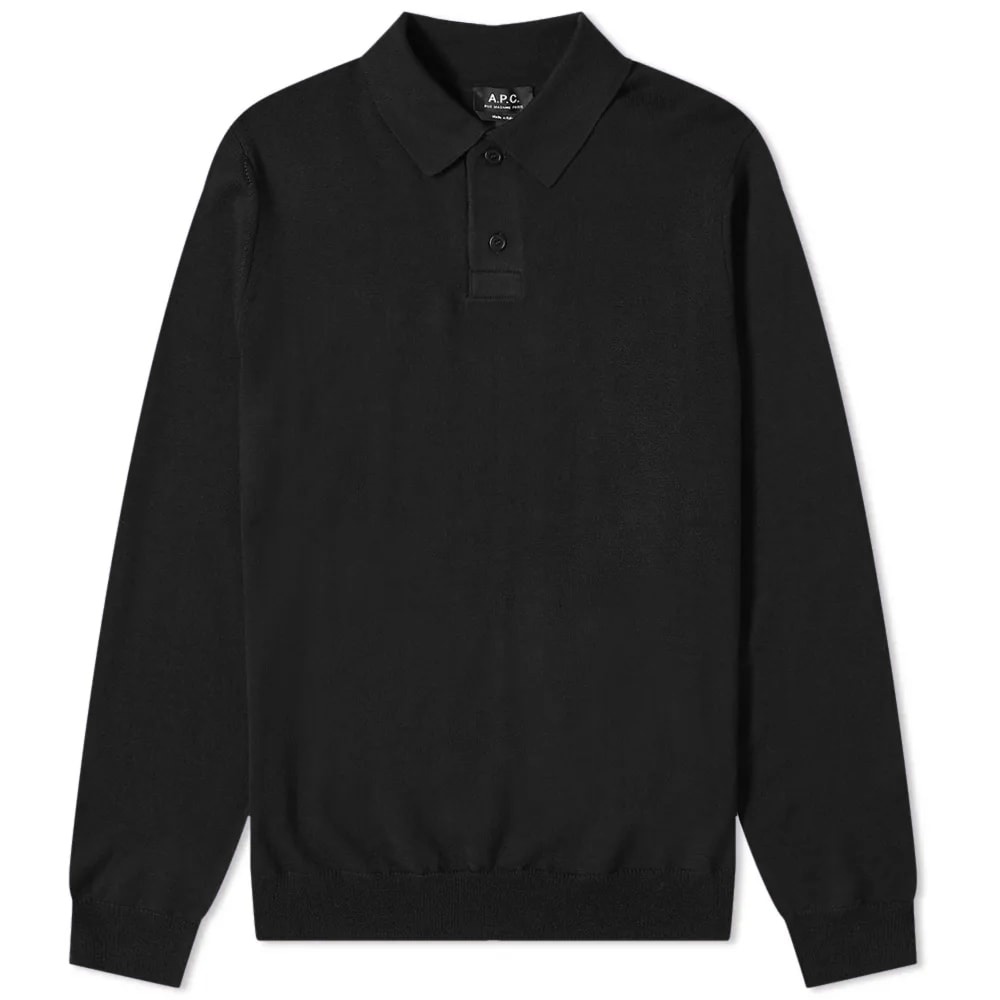 A.P.C. Kyle Knit Long Sleeve Polo - 1