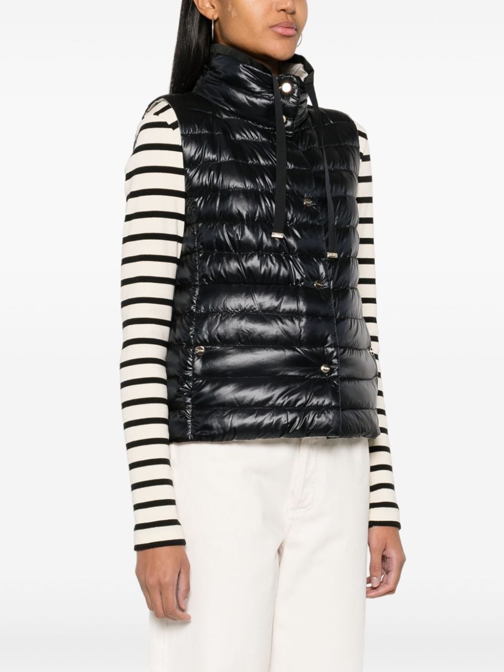 padded quilted gilet - 3
