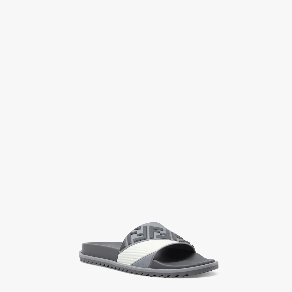 Gray rubber slides - 2