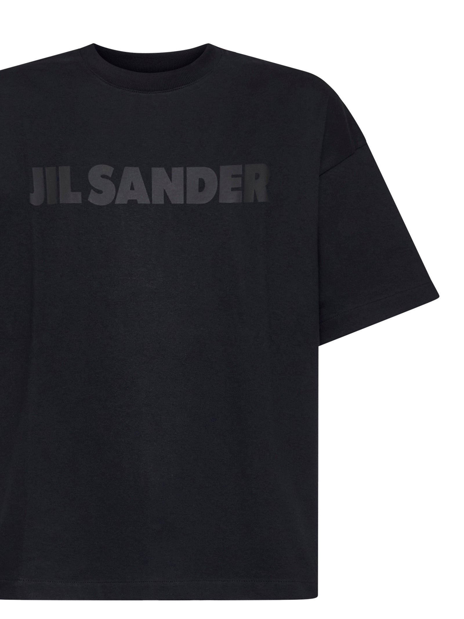 Jil Sander Men Black Printed Logo T-Shirt - 3