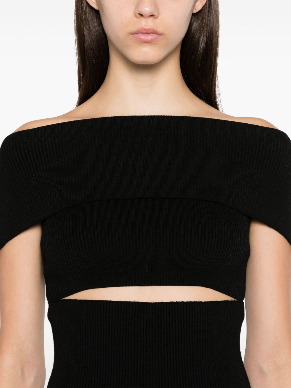 cut-out off-shoulder top - 5