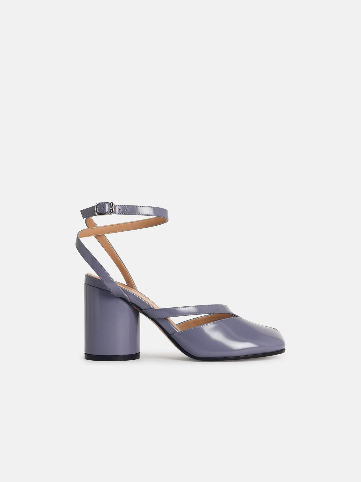 'TABI' PURPLE LEATHER SANDALS - 1