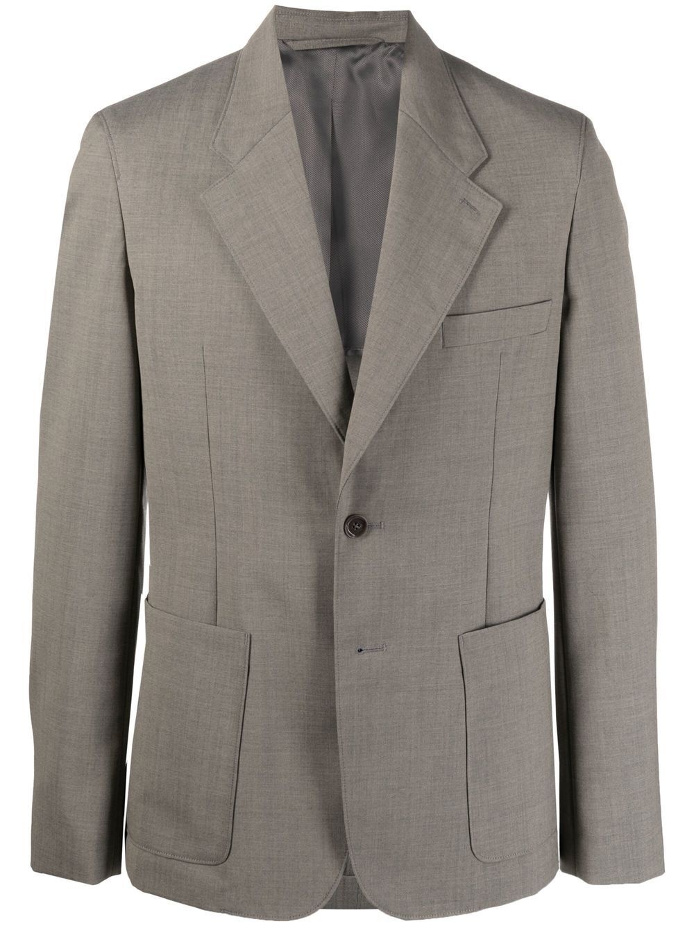 single-breasted cotton blazer - 1