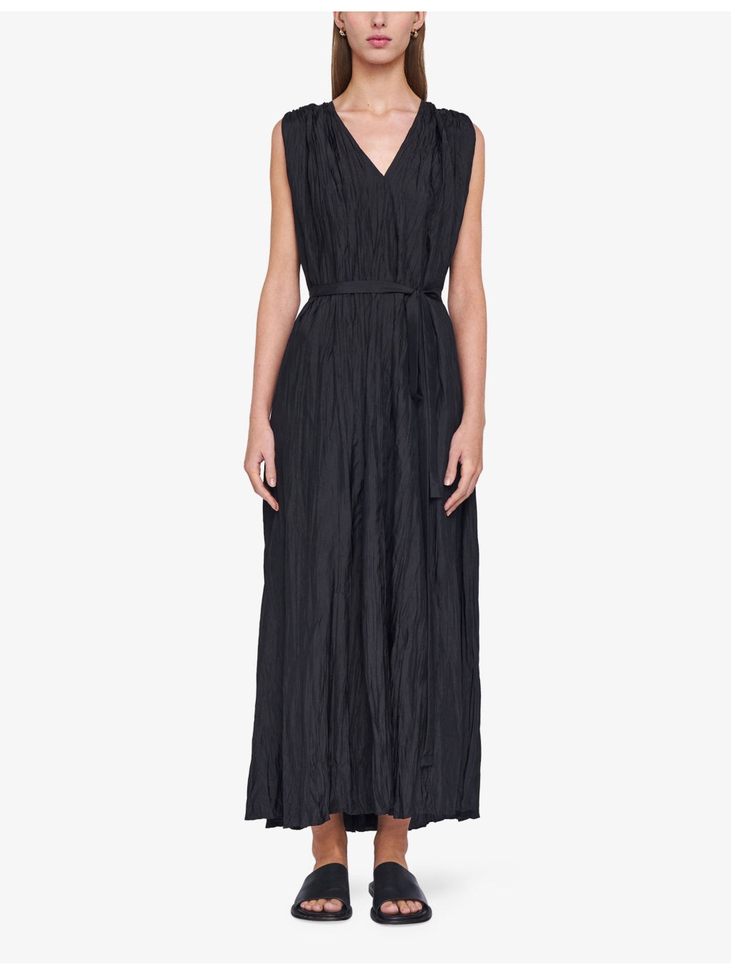 Martini Crinkled-Texture Silk-Habotai Maxi Dress - 3