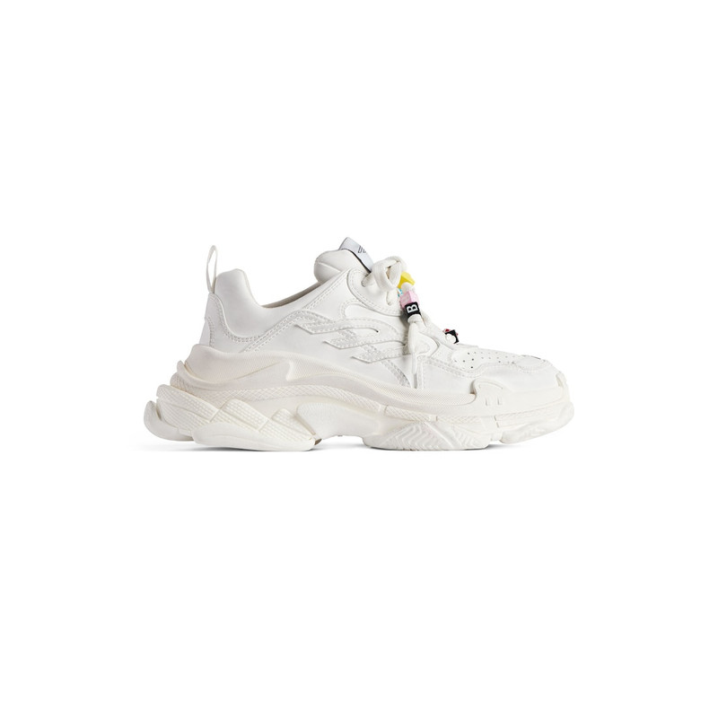 Women's Triple S Sporty Sneaker With Charms in White 1