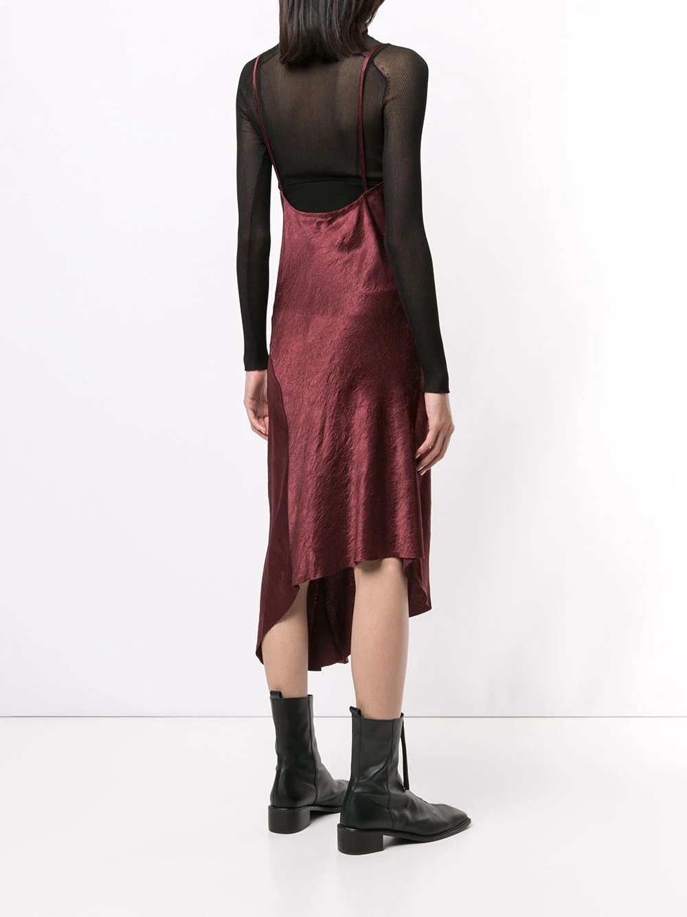 asymmetric slip dress - 4