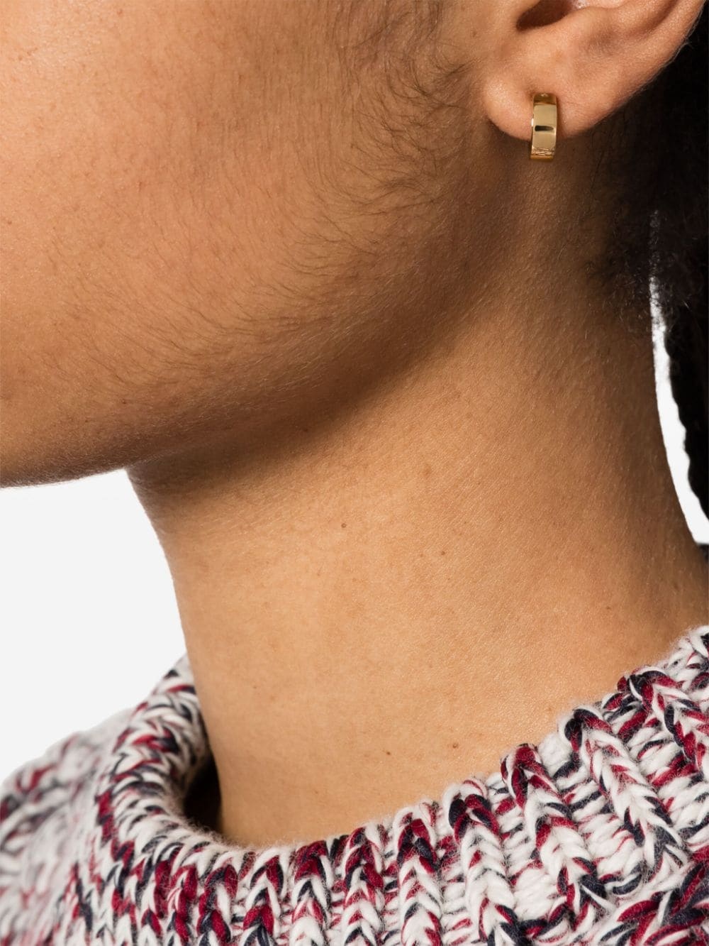 gold-plated sterling silver engraved hoop earrings - 2
