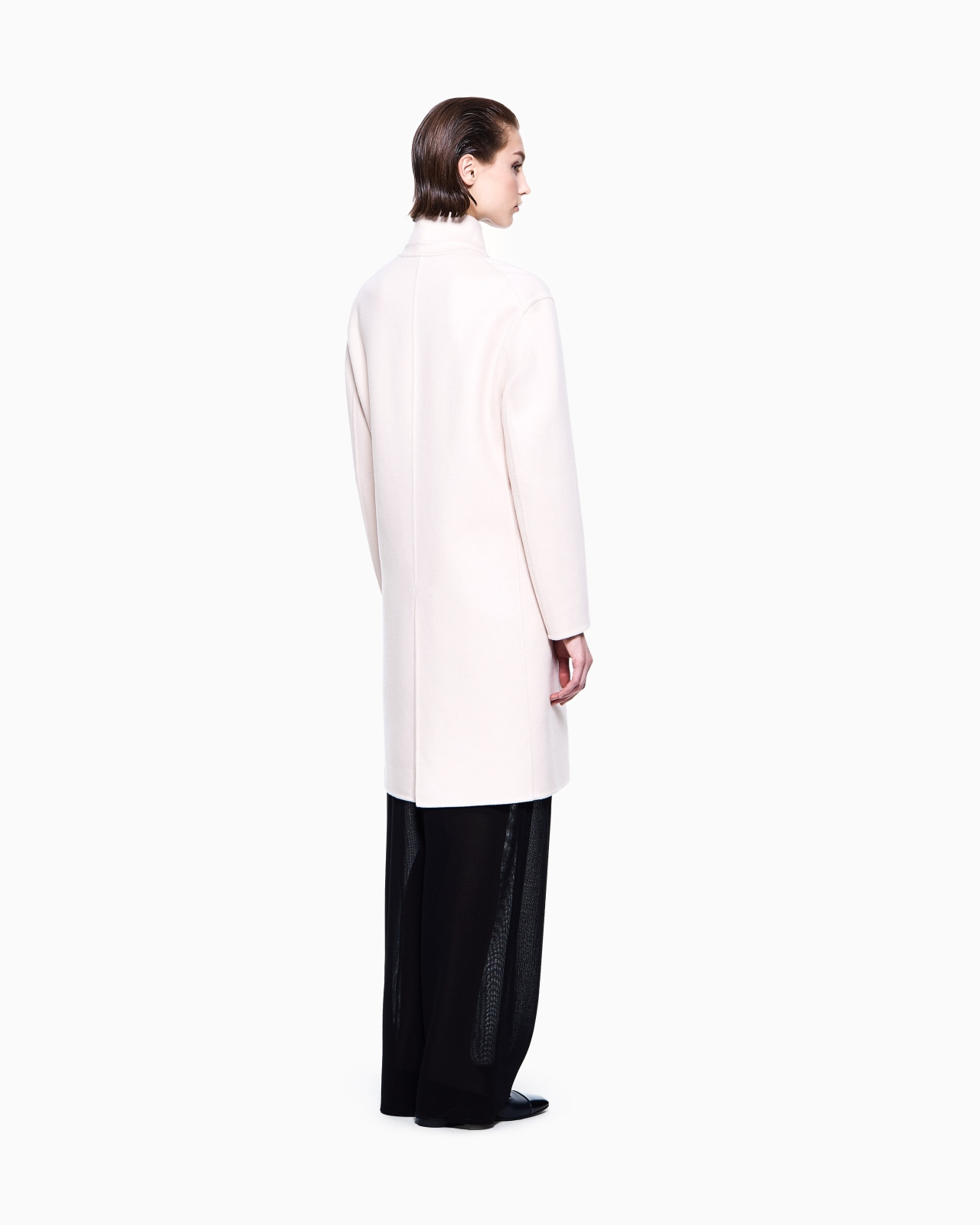 DOUBLE-BREASTED CASHMERE DOUBLE CLOTH COAT - 3