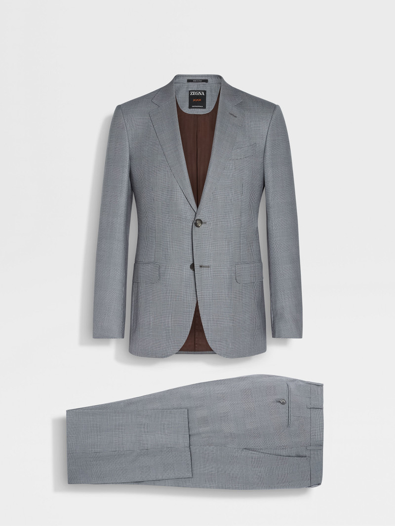 ZEGNA BLACK AND WHITE CENTOVENTIMILA WOOL SUIT outlook