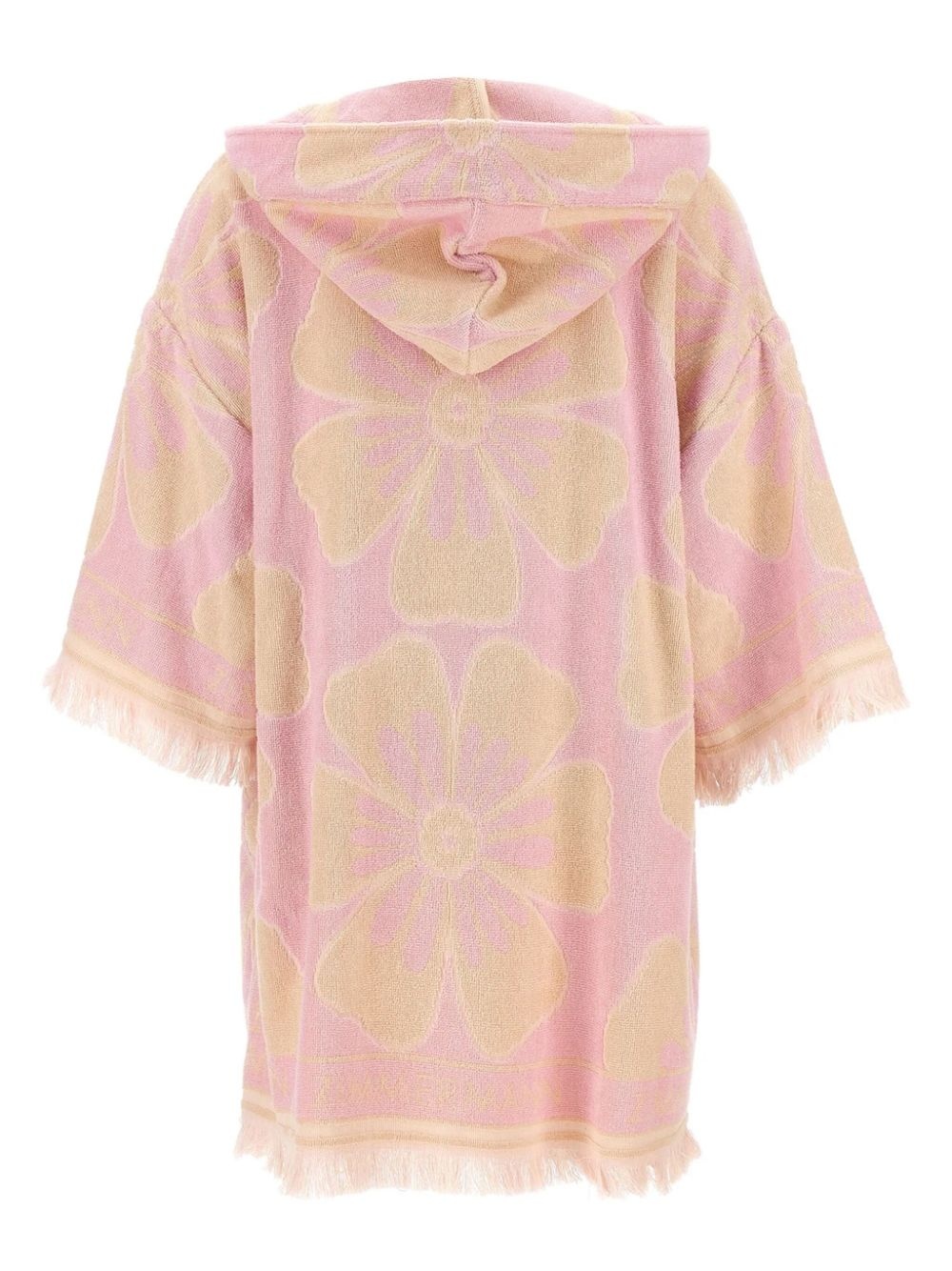 floral print towelled hooded beach dress - 2