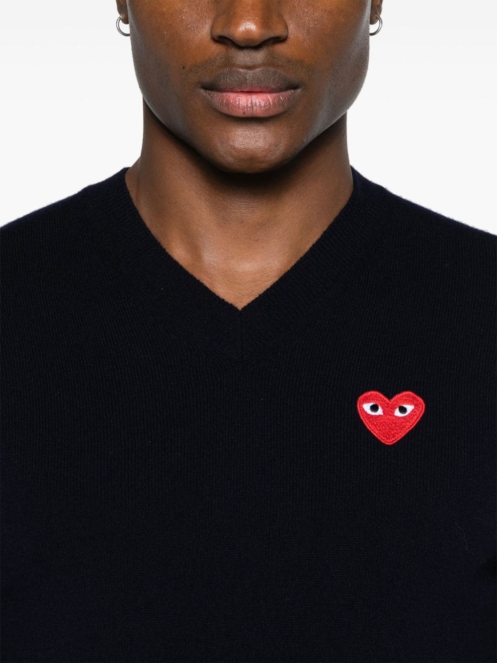 heart-patch wool jumper - 6
