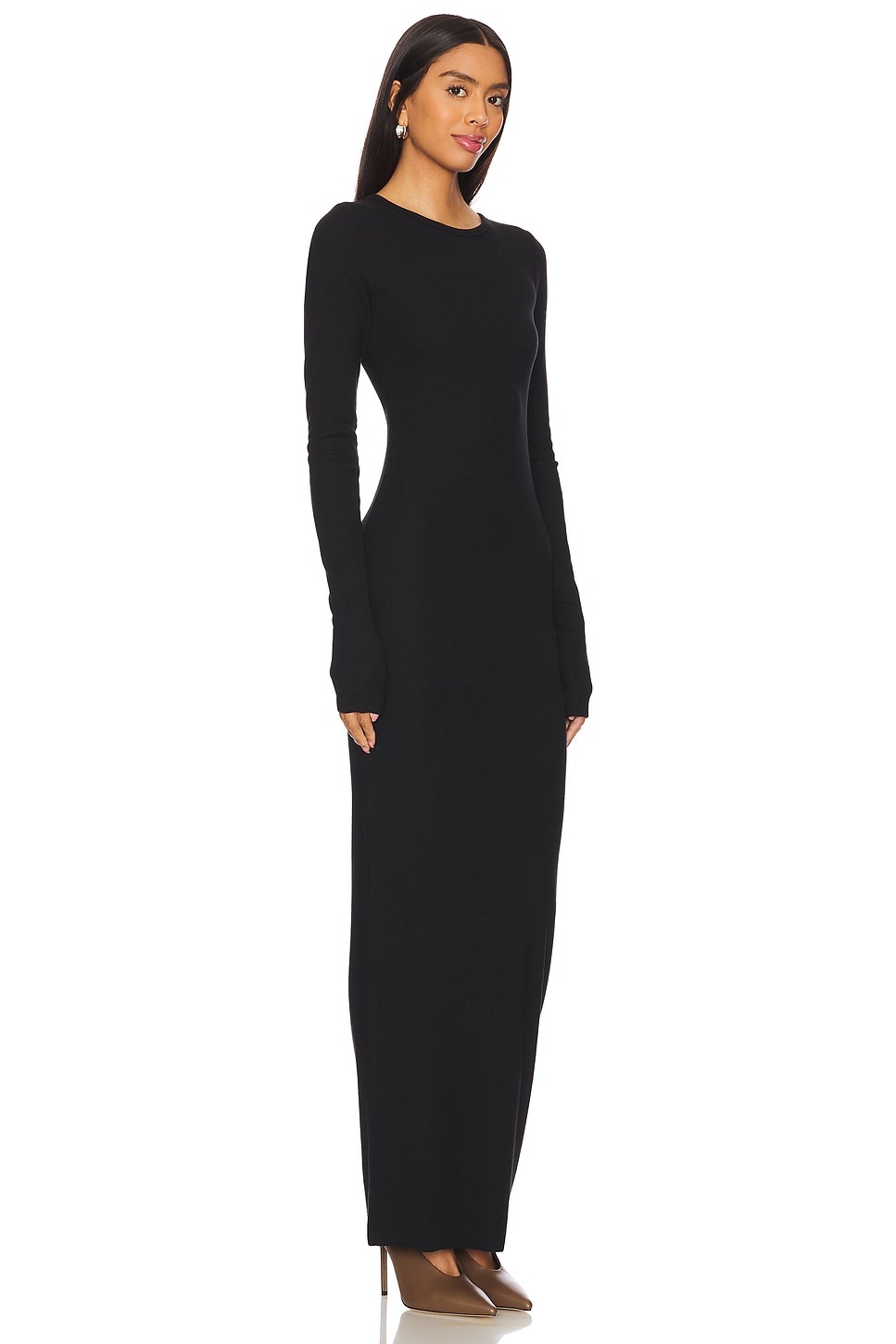 Long Sleeve Crewneck Maxi Dress - 2
