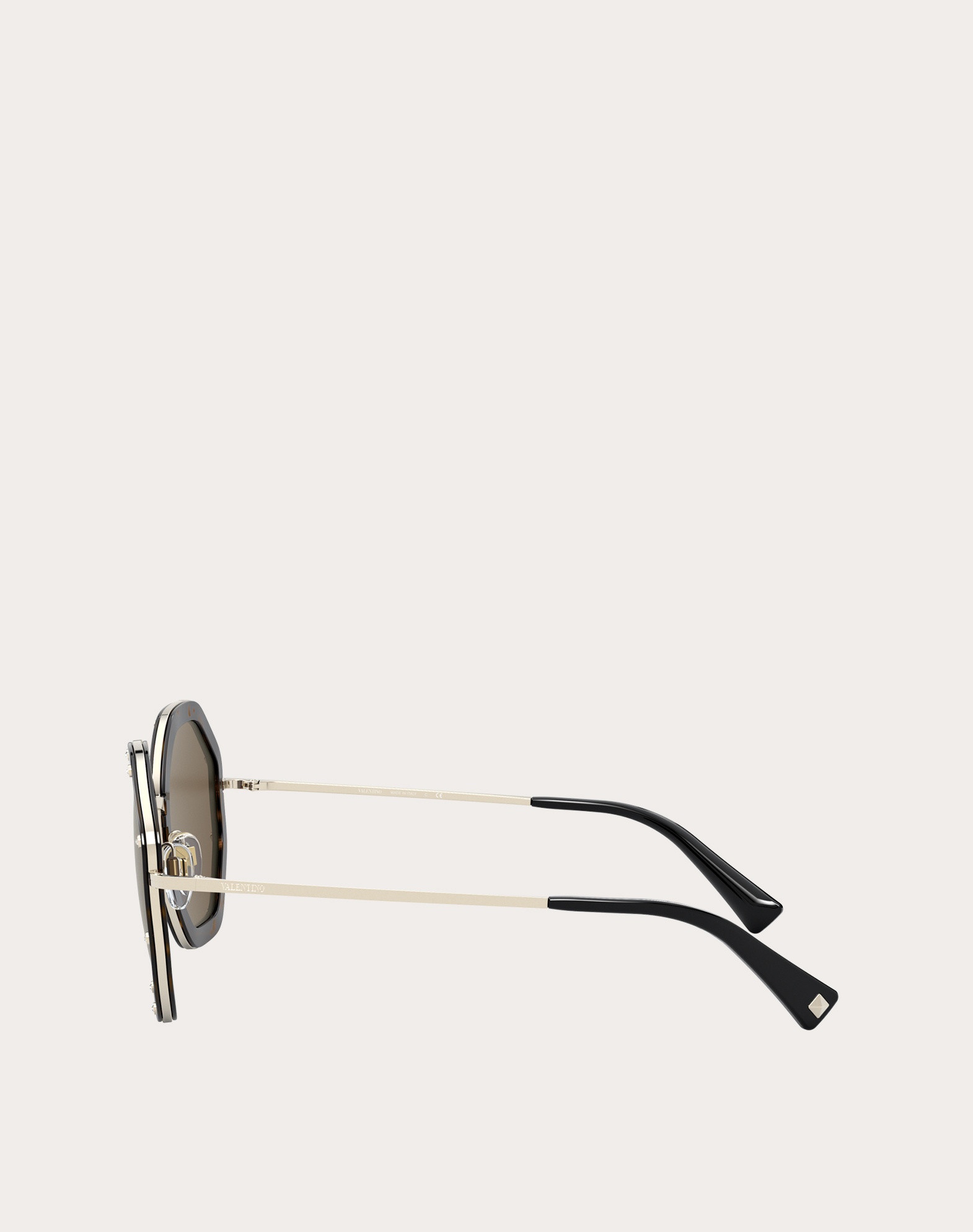 OCTAGONAL METAL FRAME WITH CRYSTAL STUDS - 3