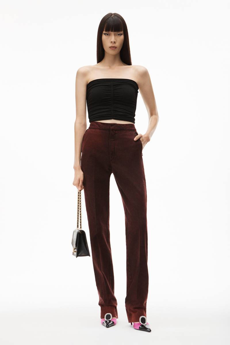 Alexander Wang SLIM STRAIGHT PANT IN ACID OVERDYE DENIM outlook