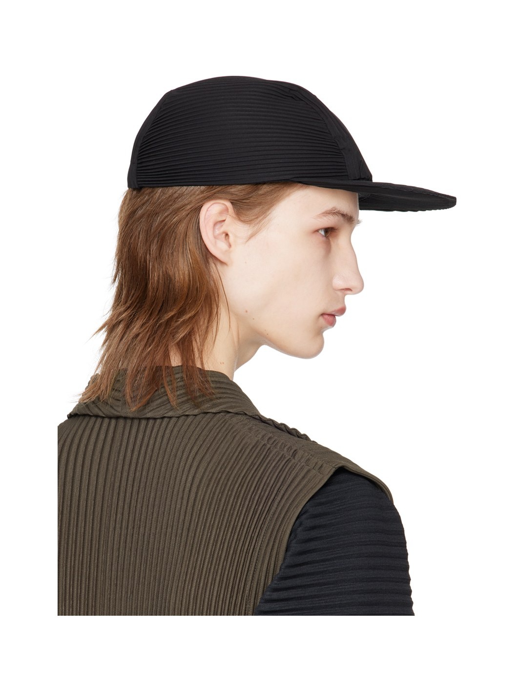 Black Pleats Cap - 3