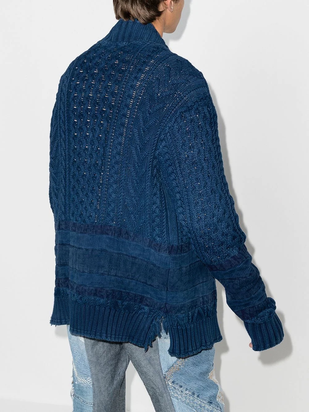 Fisherman open-front cardigan - 3