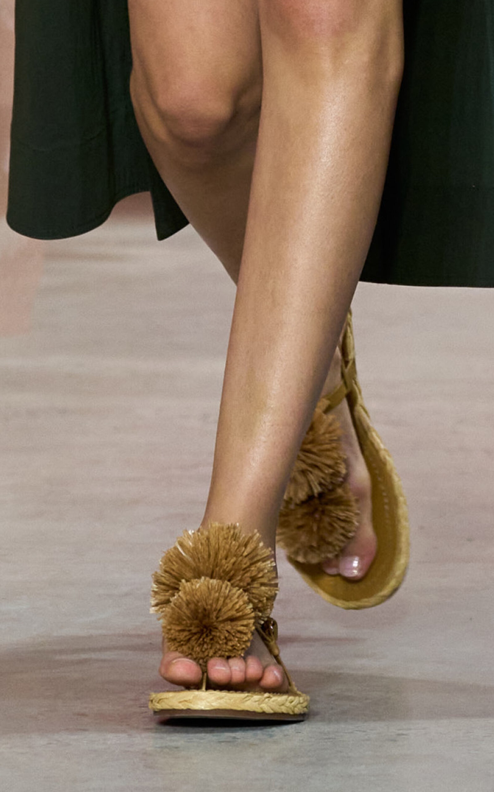 Ingrid Pom Pom Leather Espadrilles yellow - 2
