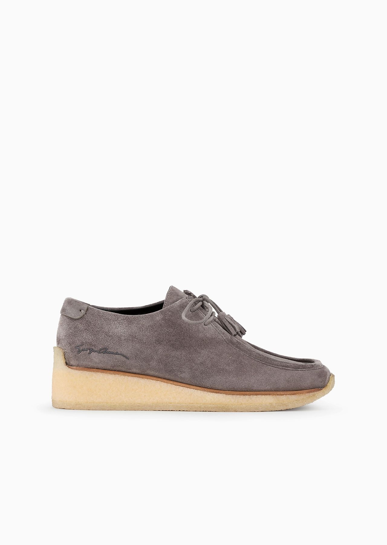 Silk velour lace-ups - 1