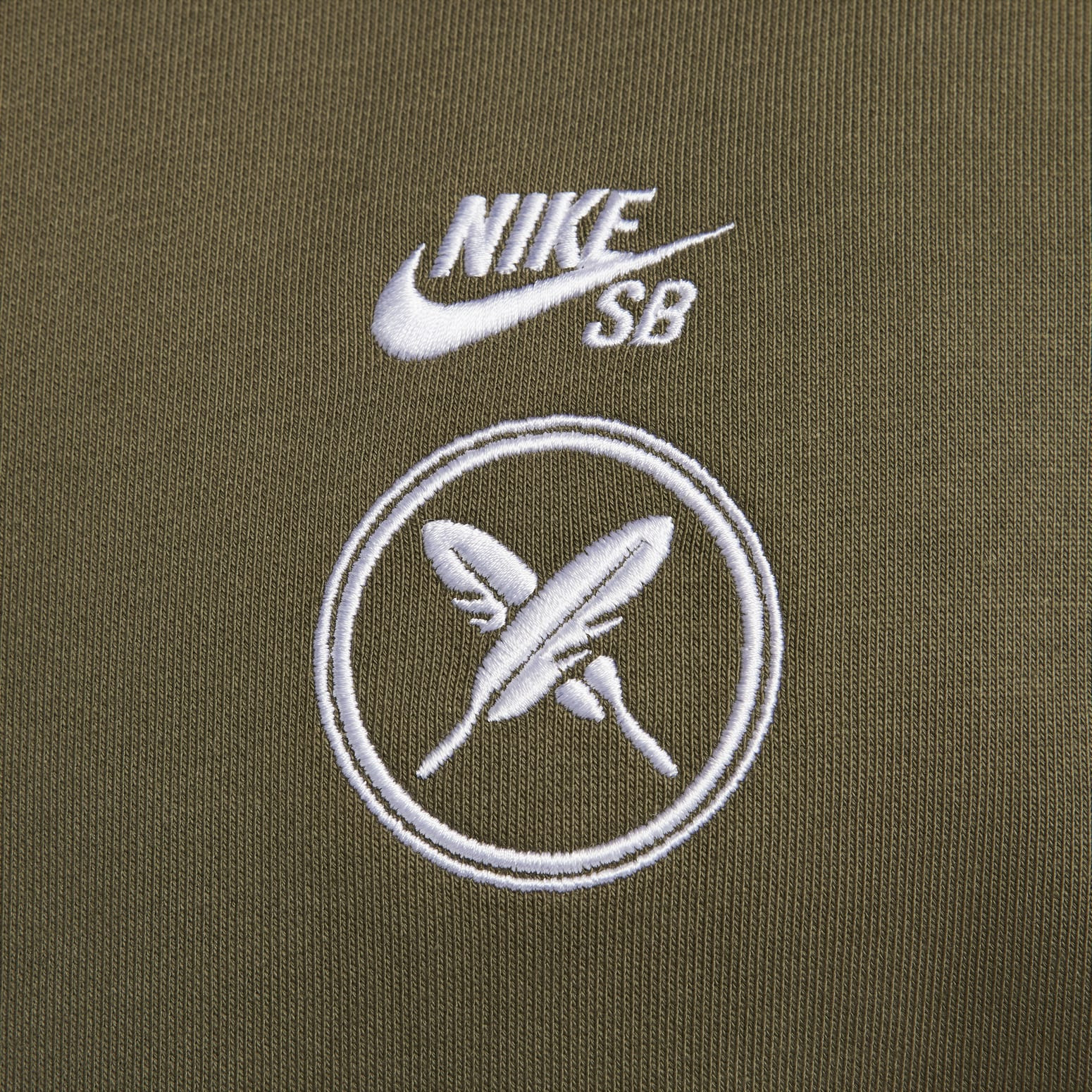 Nike SB x Yuto Graphic Fleece Pullover Hoodie 'Medium Olive' FN0552-222 - 4