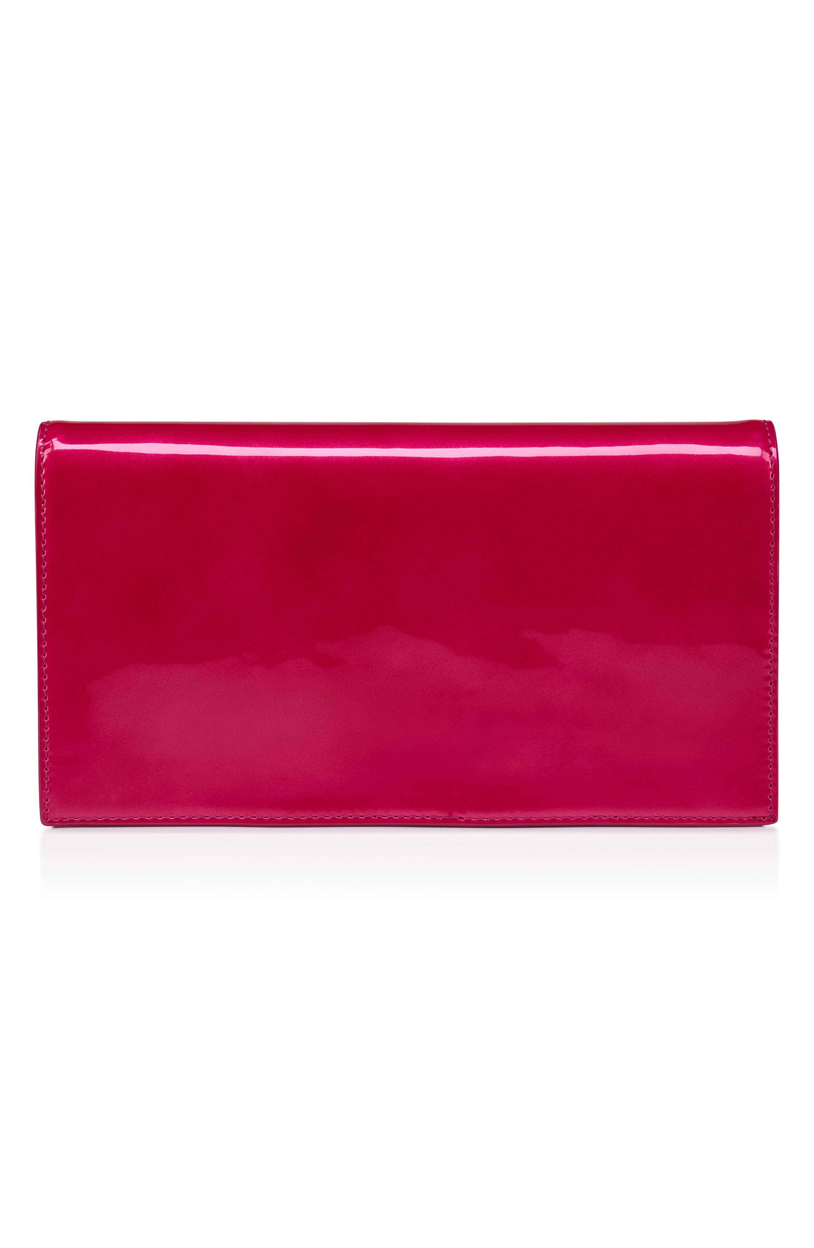 Christian Louboutin Loubi54 Patent Leather Clutch in Pinup/Silver at Nordstrom - 3