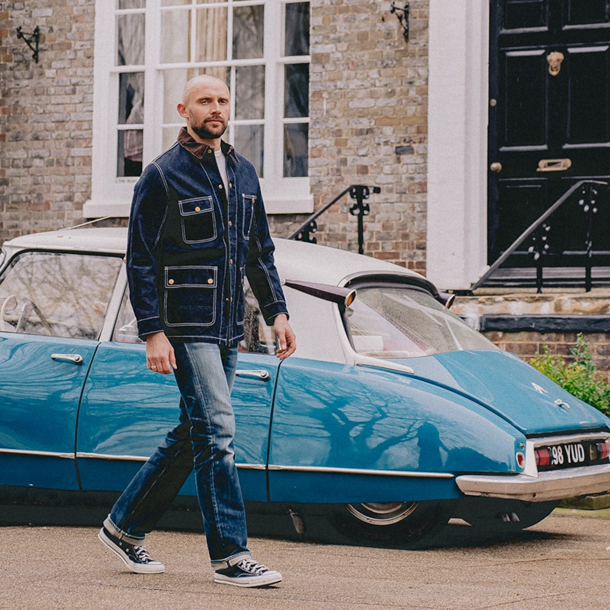14oz Selvedge Denim Chore Jacket - Indigo - 4