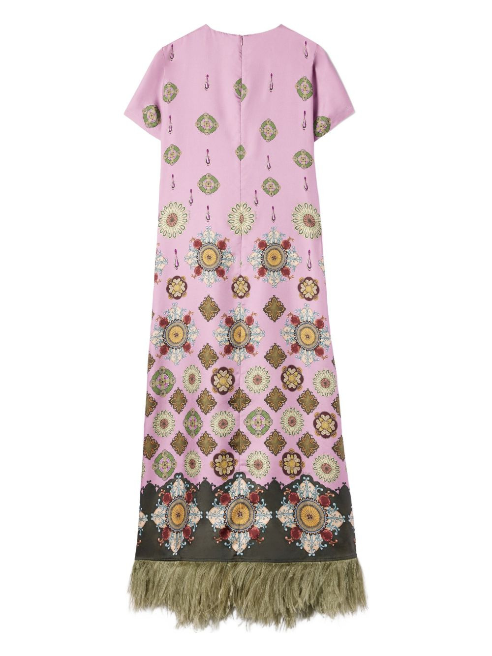 Swing feather-trimmed maxi dress - 2