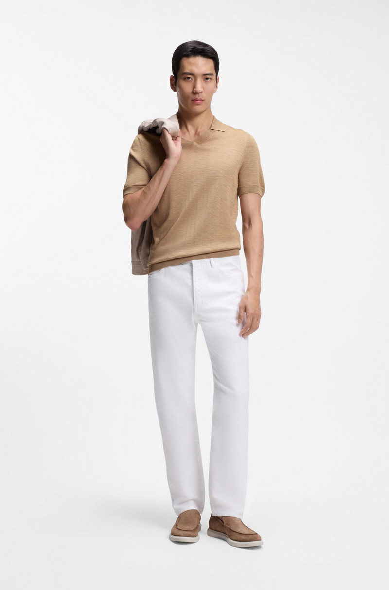 BOSS WHITE JEANS IN SLUB DENIM outlook