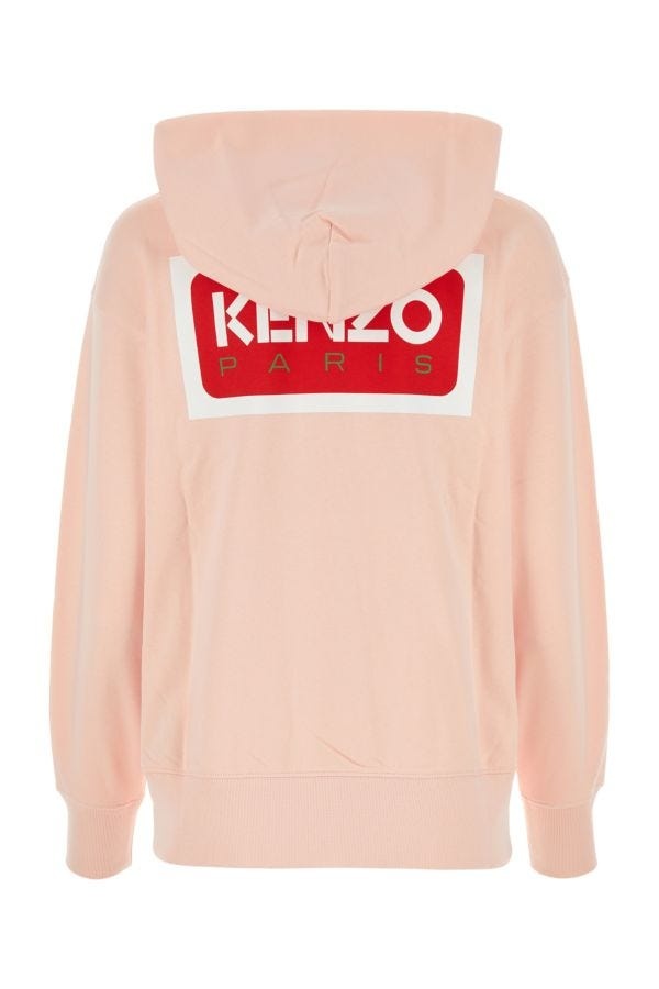 Pastel pink cotton sweatshirt - 2