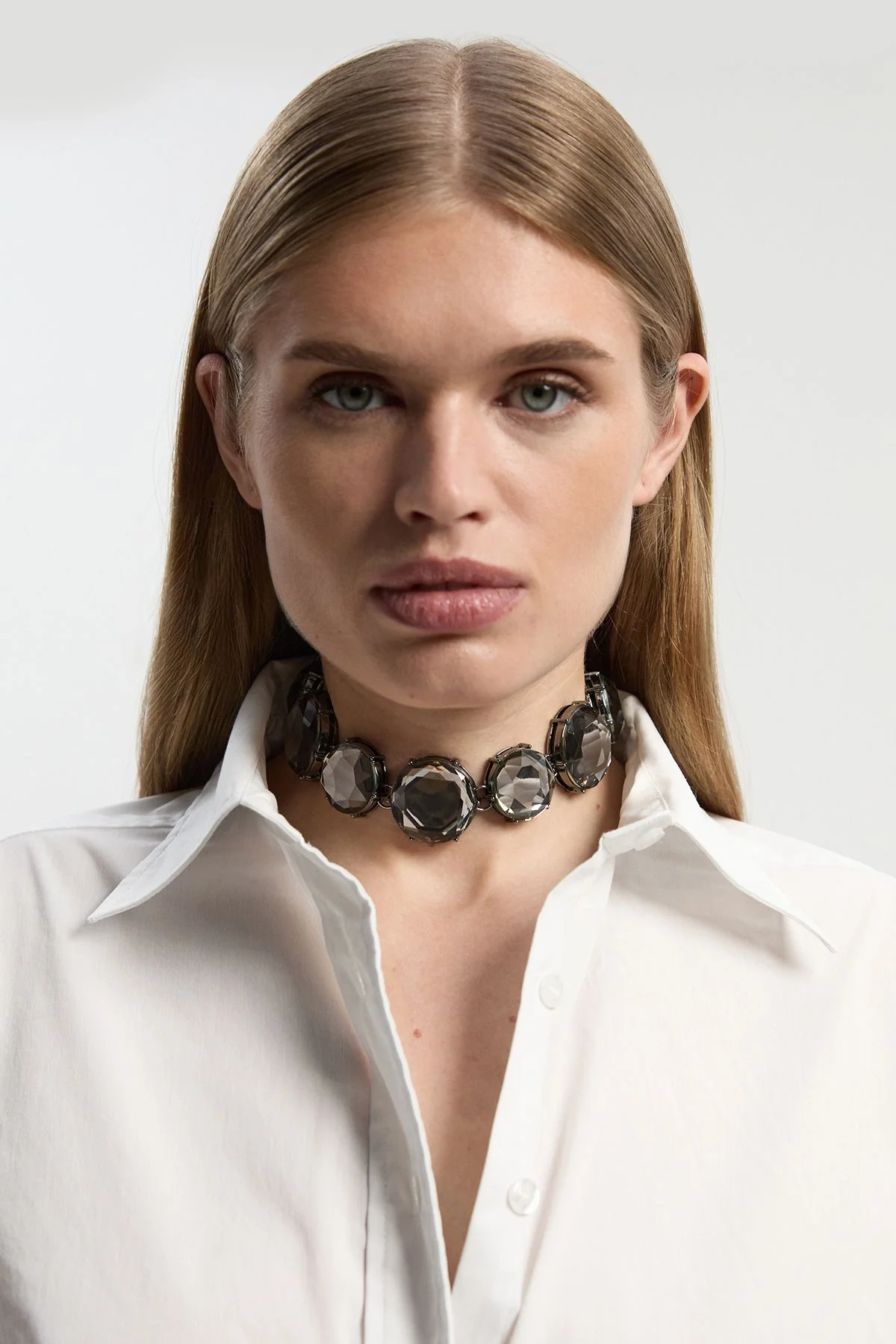 Crystal Look Chunky Choker - 1