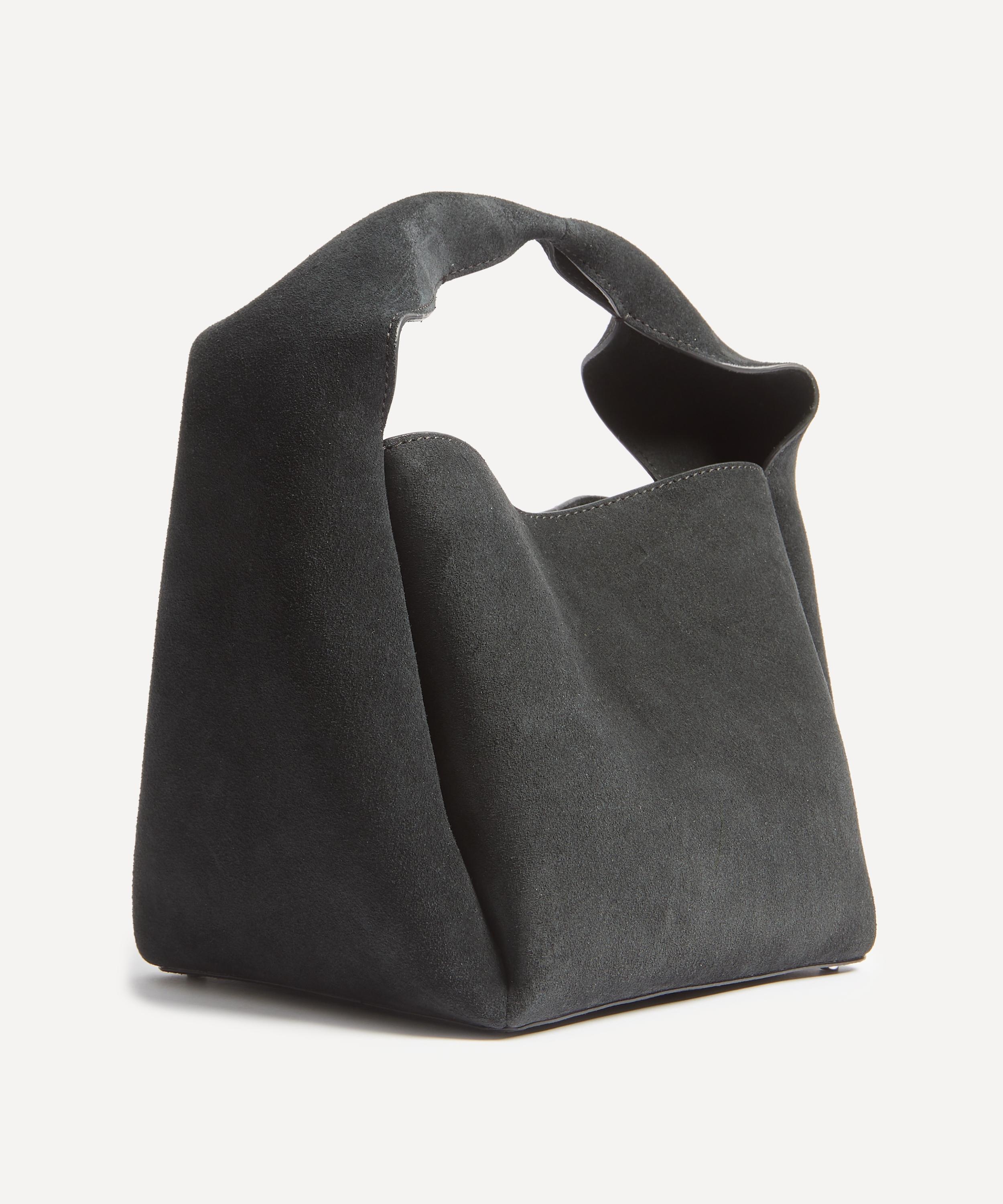 Suede Bucket Top Handle Bag - 2