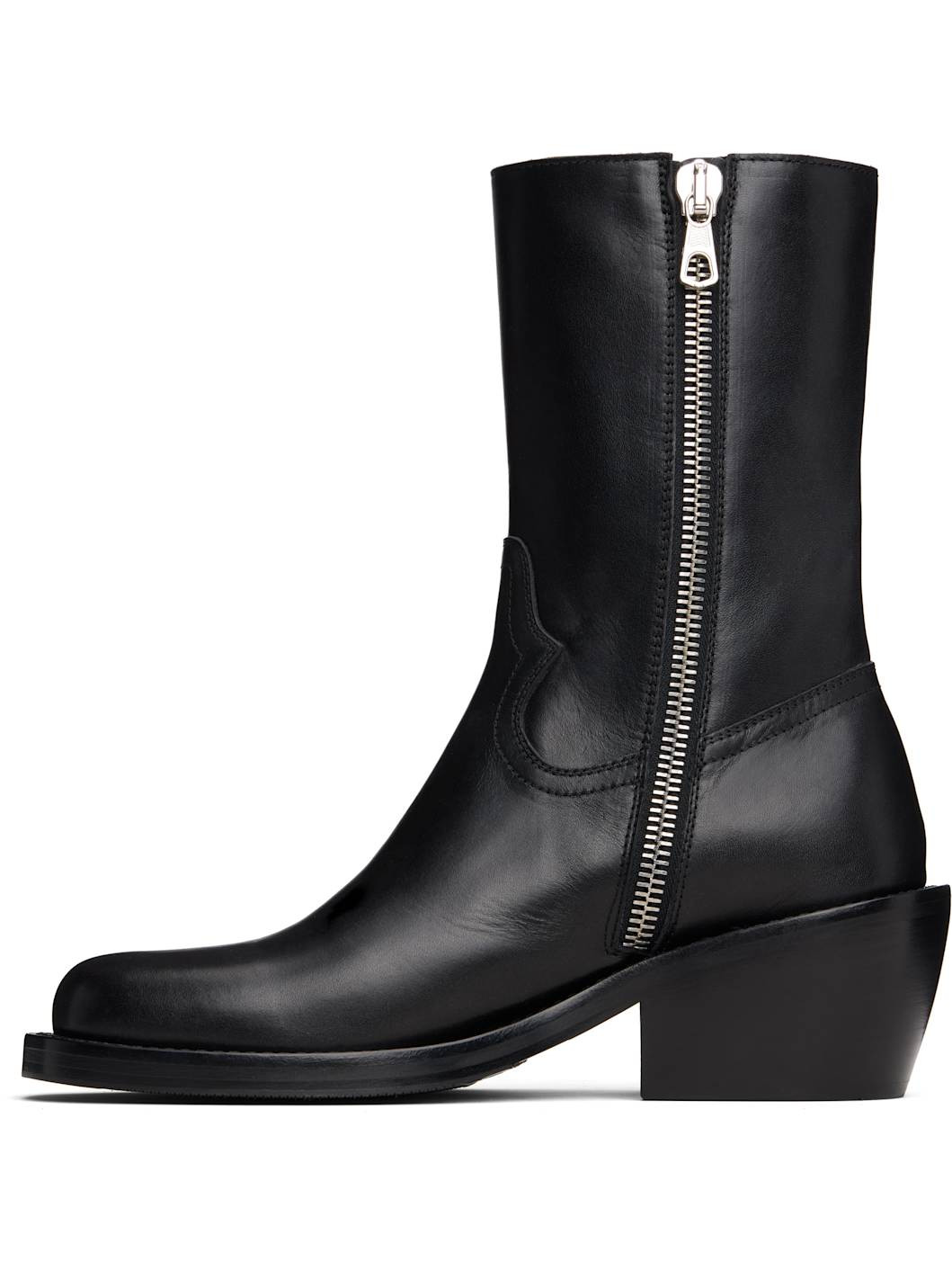 Black Zip Boots - 3