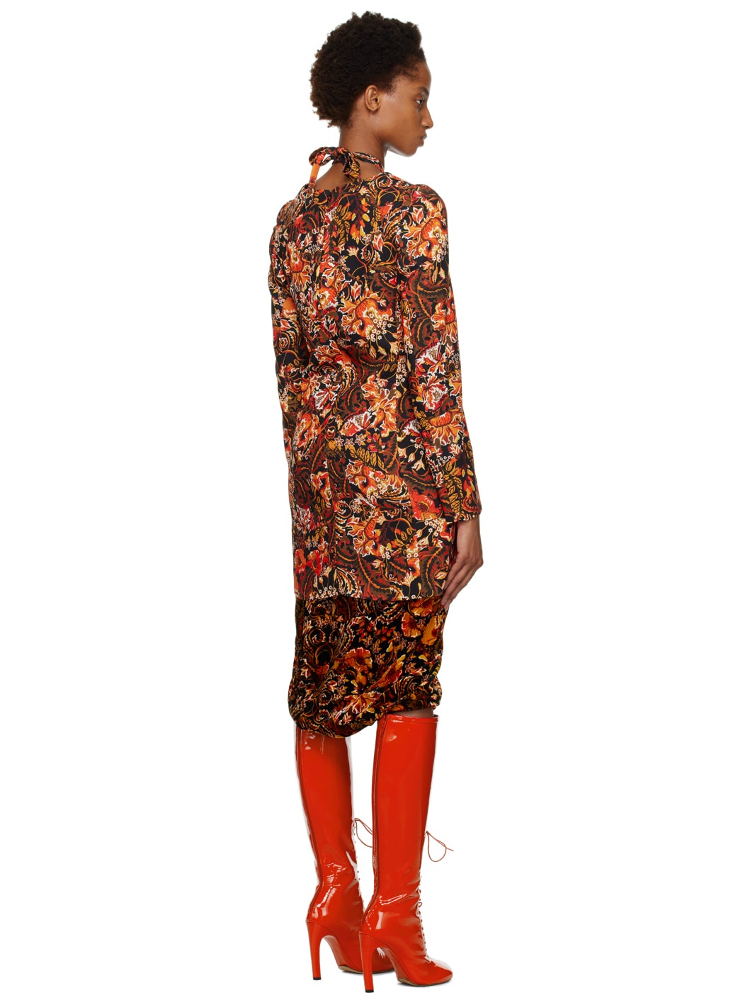 Orange Cutout Minidress - 3