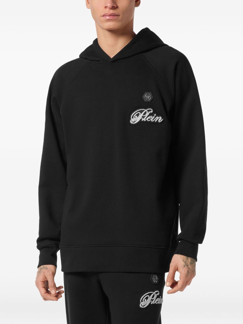 logo-patch raglan-sleeve hoodie - 2
